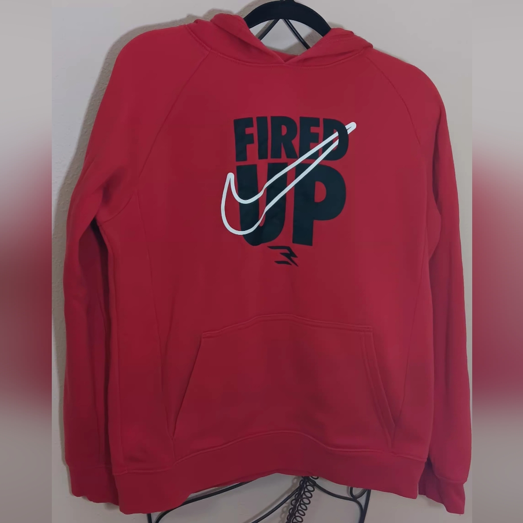 Nike Fired Up Graphic Red Hoodie